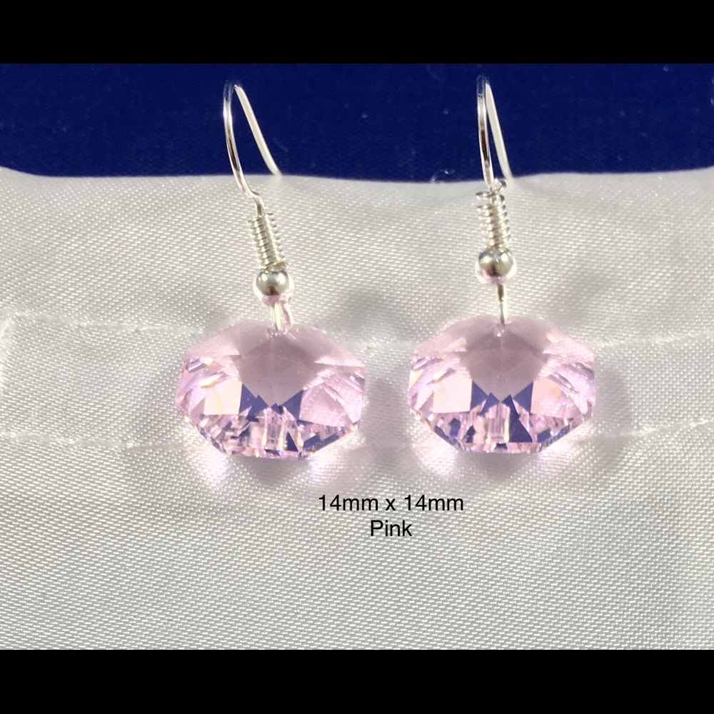 Swarovski Austrian Crystal 14mm Octagon Earrings